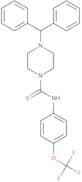(4-(diphenylmethyl)piperazinyl)((4-(trifluoromethoxy)phenyl)amino)methane-1-thione