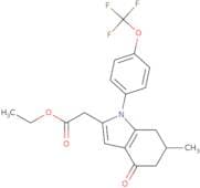 ethyl 2-(6-methyl-4-oxo-1-(4-(trifluoromethoxy)phenyl)-5,6,7-trihydroindol-2-yl)acetate