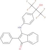 2-phenyl-3-((4-(2,2,2-trifluoro-1-hydroxy-1-(trifluoromethyl)ethyl)phenyl)amino)inden-1-one