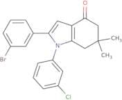 2-(3-bromophenyl)-1-(3-chlorophenyl)-6,6-dimethyl-5,6,7-trihydroindol-4-one