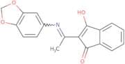 2-((benzo[3,4-d]1,3-dioxolen-5-ylamino)ethylidene)indane-1,3-dione