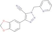 4-benzo[d]1,3-dioxolen-5-yl-1-(2-pyridylmethyl)-1,2,3-triazole-5-carbonitrile