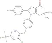 2-(4-bromophenyl)-1-(4-(3-chloro-5-(trifluoromethyl)(2-pyridylthio))phenyl)-6,6-dimethyl-5,6,7-tri…