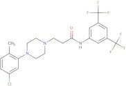 N-(3,5-bis(trifluoromethyl)phenyl)-3-(4-(5-chloro-2-methylphenyl)piperazinyl)propanamide