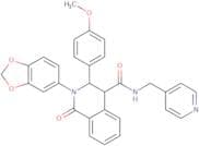 (2-benzo[d]1,3-dioxolen-5-yl-3-(4-methoxyphenyl)-1-oxo(4-2,3,4-trihydroisoquinolyl))-N-(4-pyridylm…