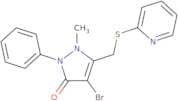4-bromo-2-methyl-1-phenyl-3-(2-pyridylthiomethyl)-3-pyrazolin-5-one