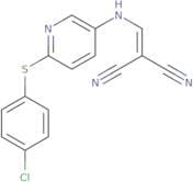 (((6-(4-chlorophenylthio)-3-pyridyl)amino)methylene)methane-1,1-dicarbonitrile