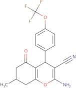 2-amino-7-methyl-5-oxo-4-(4-(trifluoromethoxy)phenyl)-4,6,7,8-tetrahydro2H-chromene-3-carbonitrile