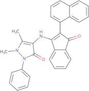 2,3-dimethyl-4-((2-naphthyl-1-oxoinden-3-yl)amino)-1-phenyl-3-pyrazolin-5-one