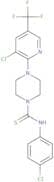 ((4-chlorophenyl)amino)(4-(3-chloro-5-(trifluoromethyl)(2-pyridyl))piperazinyl)methane-1-thione