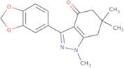 3-benzo[d]1,3-dioxolen-5-yl-1,6,6-trimethyl-5,6,7-trihydro1H-indazol-4-one