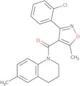 3-(2-chlorophenyl)-5-methylisoxazol-4-yl 6-methyl(1,2,3,4-tetrahydroquinolyl) ketone