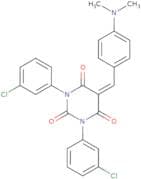 1,3-bis(3-chlorophenyl)-5-((4-(dimethylamino)phenyl)methylene)-1,3-diazaperhydroine-2,4,6-trione