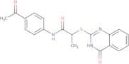 N-(4-acetylphenyl)-2-(4-oxo(3-hydroquinazolin-2-ylthio))propanamide