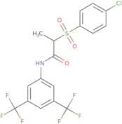 N-(3,5-bis(trifluoromethyl)phenyl)-2-((4-chlorophenyl)sulfonyl)propanamide