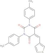 1,3-bis(4-methylphenyl)-5-(3-thienylmethylene)-1,3-diazaperhydroine-2,4,6-trione