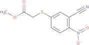 methyl 2-(3-nitrilo-4-nitrophenylthio)acetate