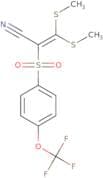 3,3-dimethylthio-2-((4-(trifluoromethoxy)phenyl)sulfonyl)prop-2-enenitrile