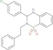 3-(4-chlorophenyl)-2-(2-phenylethyl)-3,4-dihydro-2H-1λ6,2,4-benzothiadiazine-1,1-dione