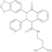 (2-benzo[3,4-d]1,3-dioxolen-5-yl-1-oxo-3-(3-pyridyl)(4-2,3,4-trihydroisoquinolyl))-N-(3-methylbuty…