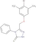 3-((4-bromo-3,5-dimethylphenoxy)methyl)-4-phenyl-1,2,4-triazoline-5-thione