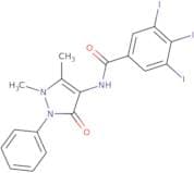 N-(2,3-dimethyl-5-oxo-1-phenyl(3-pyrazolin-4-yl))(3,4,5-triiodophenyl)formamide