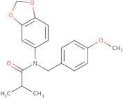 N-benzo[d]1,3-dioxolen-5-yl-N-((4-methoxyphenyl)methyl)-2-methylpropanamide