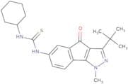 3-(tert-butyl)-6-(((cyclohexylamino)thioxomethyl)amino)-1-methylindeno[2,3-d]pyrazol-4-one