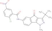 N-(3-(tert-butyl)-1-methyl-4-oxoindeno[2,3-d]pyrazol-6-yl)(2-chloro-5-nitrophenyl)formamide