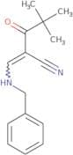 2-(2,2-dimethylpropanoyl)-3-(benzylamino)prop-2-enenitrile