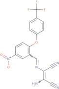 2-amino-1-(1-aza-2-(5-nitro-2-(4-(trifluoromethyl)phenoxy)phenyl)vinyl)ethene-1,2-dicarbonitrile