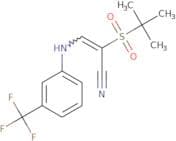 2-((tert-butyl)sulfonyl)-3-((3-(trifluoromethyl)phenyl)amino)prop-2-enenitrile
