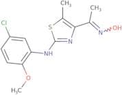(5-chloro-2-methoxyphenyl)(4-((hydroxyimino)ethyl)-3-methyl(2,5-thiazolyl))amine