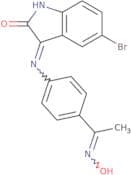 3-((4-((hydroxyimino)ethyl)phenyl)imino)-5-bromoindolin-2-one