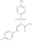 4-((4-fluorophenyl)amino)-3-((4-methylphenyl)sulfonyl)but-3-en-2-one