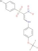1-((4-bromophenyl)sulfonyl)-1-nitro-2-((4-(trifluoromethoxy)phenyl)amino)ethene