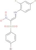 2-((2,4-difluorophenyl)amino)-1-((4-bromophenyl)sulfonyl)-1-nitroethene