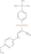 2-((4-(tert-butyl)phenyl)sulfonyl)-3-((6-methoxy(3-pyridyl))amino)prop-2-enenitrile