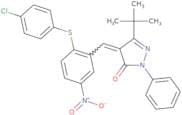 3-(tert-butyl)-4-((2-(4-chlorophenylthio)-5-nitrophenyl)methylene)-1-phenyl-2-pyrazolin-5-one