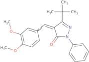 4-((3,4-dimethoxyphenyl)methylene)-3-(tert-butyl)-1-phenyl-2-pyrazolin-5-one