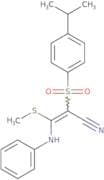 2-((4-(isopropyl)phenyl)sulfonyl)-3-methylthio-3-(phenylamino)prop-2-enenitrile