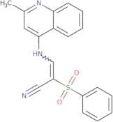 3-((2-methyl(4-quinolyl))amino)-2-(phenylsulfonyl)prop-2-enenitrile
