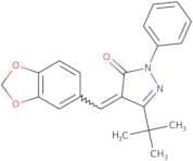 4-(benzo[3,4-d]1,3-dioxolen-5-ylmethylene)-3-(tert-butyl)-1-phenyl-2-pyrazolin-5-one