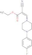 ethyl 2-cyano-3-(4-(4-fluorophenyl)piperazinyl)prop-2-enoate