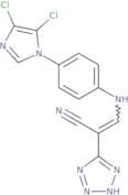 2-(2H-2,3,4,5-tetraazolyl)-3-((4-(4,5-dichloroimidazolyl)phenyl)amino)prop-2-enenitrile