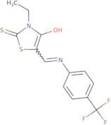 3-ethyl-2-thioxo-5-(((4-(trifluoromethyl)phenyl)amino)methylene)-1,3-thiazolidin-4-one