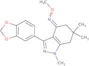 aza(3-benzo[d]1,3-dioxolan-5-yl-1,6,6-trimethyl(5,6,7-trihydro1H-indazol-4-ylidene))methoxymethane