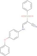 3-((4-phenoxyphenyl)amino)-2-(phenylsulfonyl)prop-2-enenitrile