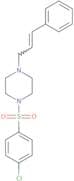 4-chloro-1-((4-(3-phenylprop-2-enyl)piperazinyl)sulfonyl)benzene