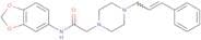 N-benzo[3,4-d]1,3-dioxolen-5-yl-2-(4-(3-phenylprop-2-enyl)piperazinyl)ethanamide